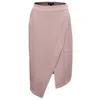 Smart And Joy Women's Pink / Purple Asymmetric Crossed Panel Skirt - Pink In Pink/purple