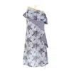 Smart And Joy Women's Pink / Purple Asymmetric Flower Print Dress- Pink & Purple In Pink/purple