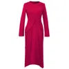 Smart And Joy Women's Pink / Purple Asymmetric Structural Lines Dress - Pink In Pink/purple