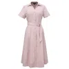 Smart And Joy Women's Pink / Purple Flared Cotton Shirt Dress - Pink In Pink/purple