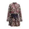 Smart And Joy Women's Pink / Purple Leaves Print Tunic Dress - Pink & Purple In Pink/purple