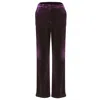 Smart And Joy Women's Pink / Purple Straight Velvet Suit Pants - Purple In Pink/purple