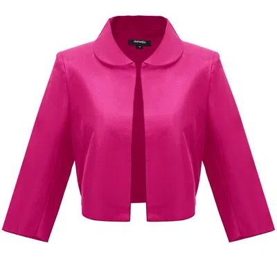 Smart And Joy Women's Pink / Purple Taffeta Crop Jacket In Pink/purple