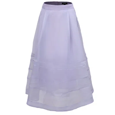 Smart And Joy Women's Pink / Purple Tiered Stitched Pleats Flared Skirt - Light Blue In Pink/purple