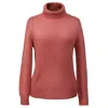 Smart And Joy Women's Pink / Purple Turtle Neck Jumper - Pink In Pink/purple