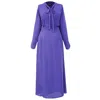 Smart And Joy Women's Pink / Purple V-neckline Long Blouse-dress - Purple In Pink/purple