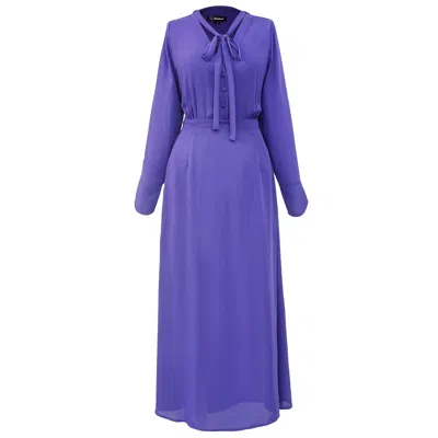 Smart And Joy Women's Pink / Purple V-neckline Long Blouse-dress - Purple In Pink/purple