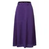 Smart And Joy Women's Pink / Purple Wide Belt Flared Skirt -purple In Pink/purple