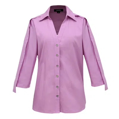 Smart And Joy Women's Pink / Purple Wide Shoulder Straps Shirt - Pink In Pink/purple