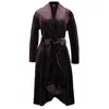 Smart And Joy Women's Pink / Purple Wrap Velvet Dress And Ruffle Hem - Purple In Pink/purple