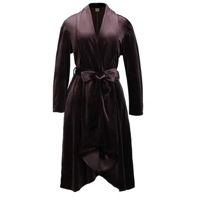 Smart And Joy Women's Pink / Purple Wrap Velvet Dress And Ruffle Hem - Purple In Pink/purple