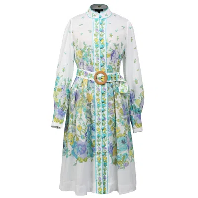 Smart And Joy Women's Placement Print Floral Knee Length Dress