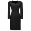 Smart And Joy Women's Puffy Sleeves Fitted Dress - Black In Black