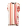 Smart And Joy Women's Red Long Stripe Print Game Top In Red