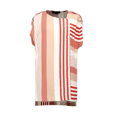 Smart And Joy Women's Red Long Stripe Print Game Top