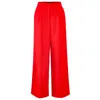 Smart And Joy Women's Red Tailor Pants With Folds In Red