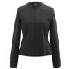 Smart And Joy Women's Relief Line Jumper - Black In Black