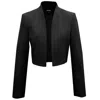 Smart And Joy Women's Short Bolero Jacket - Black In Black