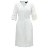 Smart And Joy Women's Short Dress With Contrasted Stitching - White In White