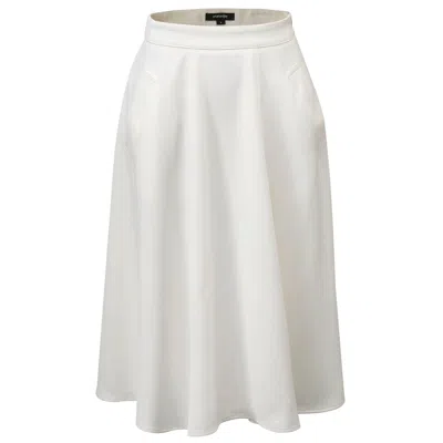 Smart And Joy Women's Sleek Flared  Skirt - White