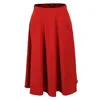 Smart And Joy Women's Sleek Flared  Skirt In Red