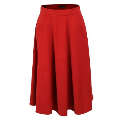 Smart And Joy Women's Sleek Flared  Skirt In Red