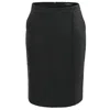 Smart And Joy Women's Straight Skirt With Stitched Folds -black In Black