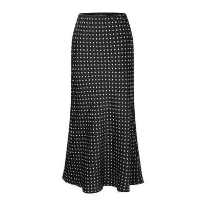 Smart And Joy Women's Straight-cut Midi Skirt With Print - Black