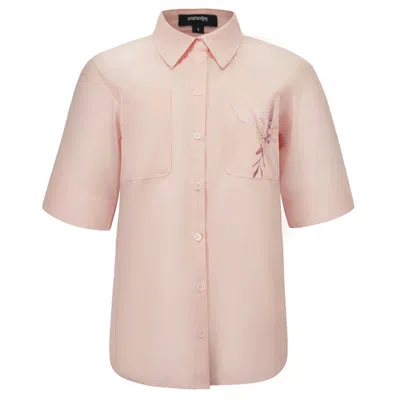 Smart And Joy Women's Stretch Cotton Shirt - Pink