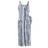 Smart And Joy Women's Stripe Print Wrap Effect Dress