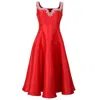 Smart And Joy Women's Sweetheart Cleavage Beaded Cocktail Dress - Red In Red