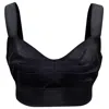 Smart And Joy Women's Taffeta Top- Bra - Black In Black