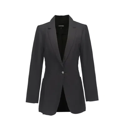 Smart And Joy Women's Tailored Blazer Jacket - Black