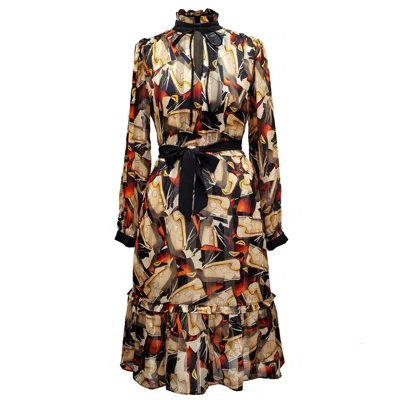 Smart And Joy Women's Tunic Dress With Graphic Print - Red