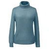 Smart And Joy Women's Turtle Neck Jumper - Blue In Blue
