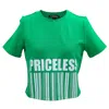 Smart And Joy Women's Typo Print Crop T-shirt - Green In Green