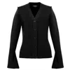 Smart And Joy Women's V Neckline Cardigan - Black In Black