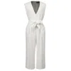 Smart And Joy Women's V-neckline Patch Pocket Shirt-dress - White In White