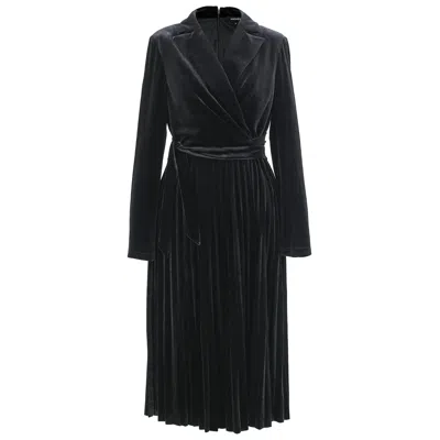 Smart And Joy Women's Velvet Wrap Dress - Black