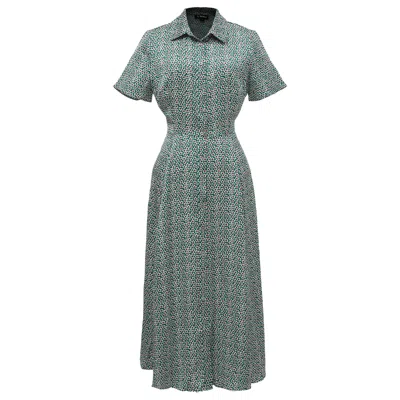 Smart And Joy Women's Vintage Graphic Print Shirt Dress - Green