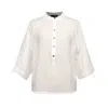 Smart And Joy Women's White Bat Sleeves Light Shirt In White
