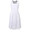 Smart And Joy Women's White Lace Fit-and-flare Short Dress In White