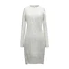 Smart And Joy Women's White Lacing-in-back Jumper Dress In White