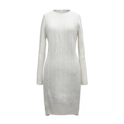 Smart And Joy Women's White Lacing-in-back Jumper Dress