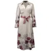 Smart And Joy Women's White Placement Floral Print Impire Cut Dress In White