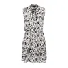 Smart And Joy Women's White Short Dress With Ruffles And Floral Print In White