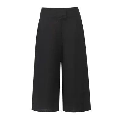 Smart And Joy Women's Wide Capri Pants - Black