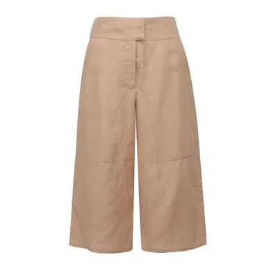 Smart And Joy Women's Wide Capri Pants - Brown
