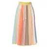 Smart And Joy Women's Wide Stripes Trapeze Skirt
