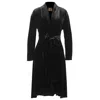 Smart And Joy Women's Wrap Velvet Dress And Ruffle Hem - Black In Black